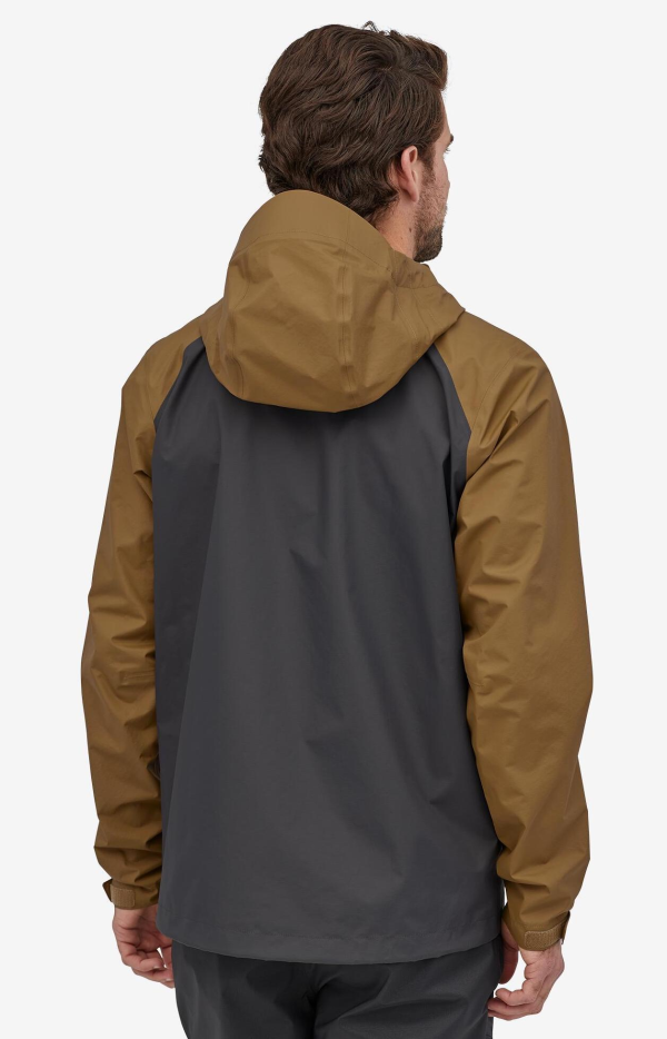 Patagonia Torrentshell Jacket Coriander Brown Model Back Patagonia Torrentshell Jacket Coriander Brown Model Back